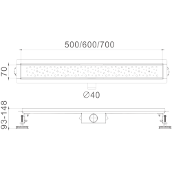 Трап, сатин  600 мм HB92600